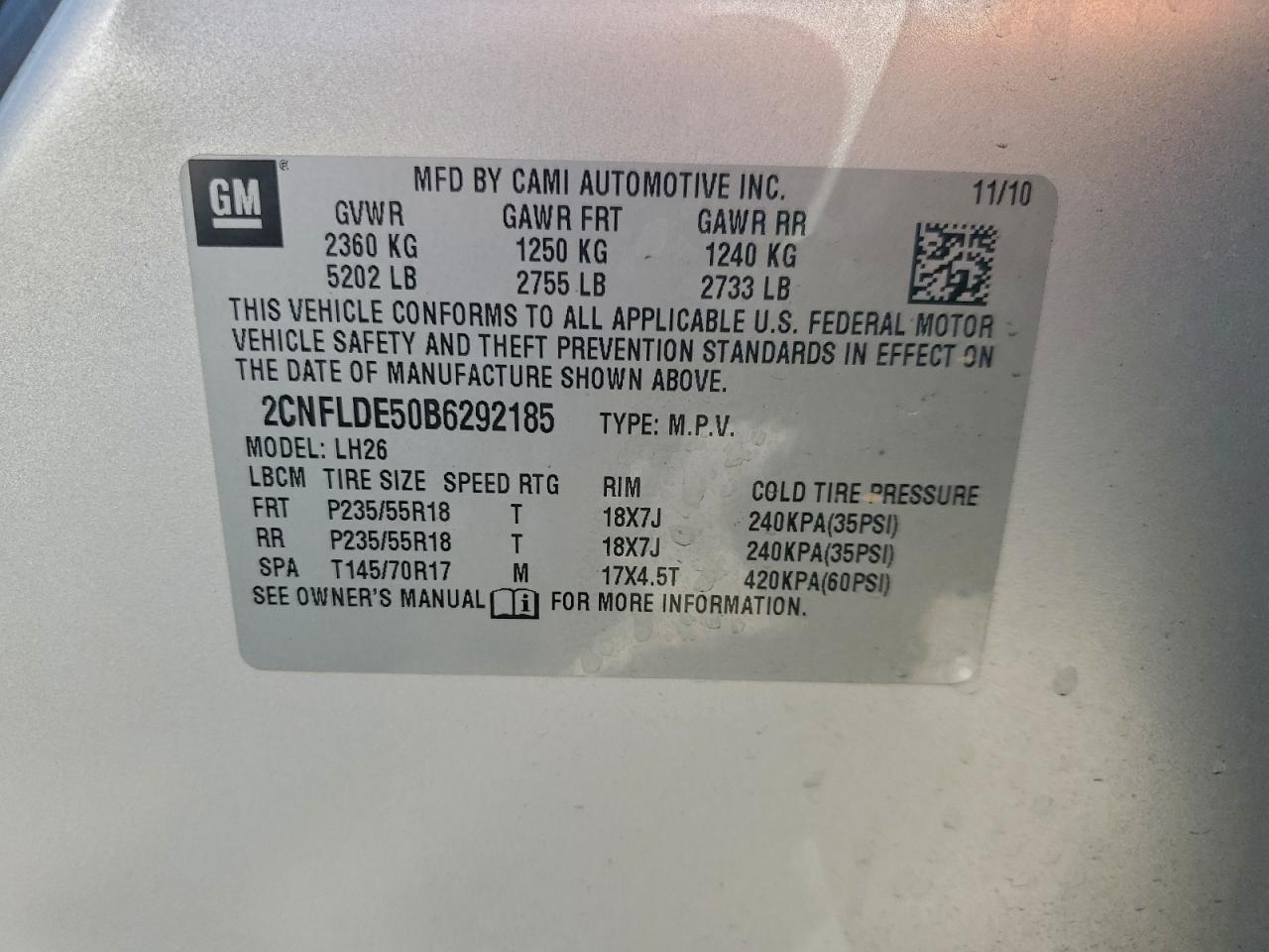 Chevrolet Equinox Lt Image 10