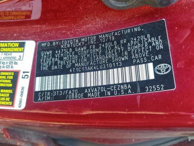 Toyota Camry Le Image 8