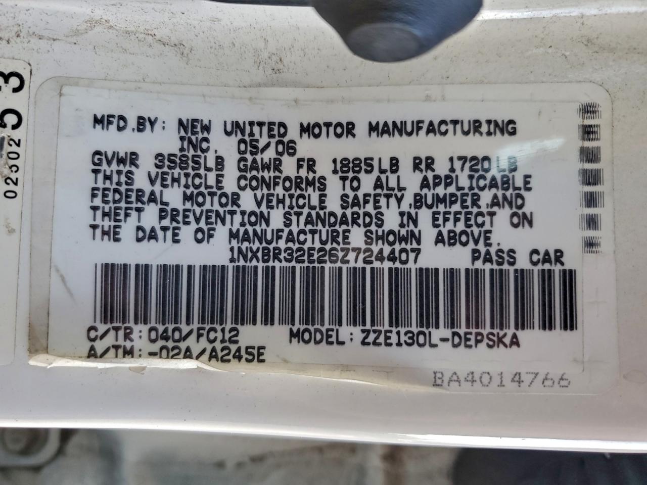 Toyota Corolla Ce Image 2