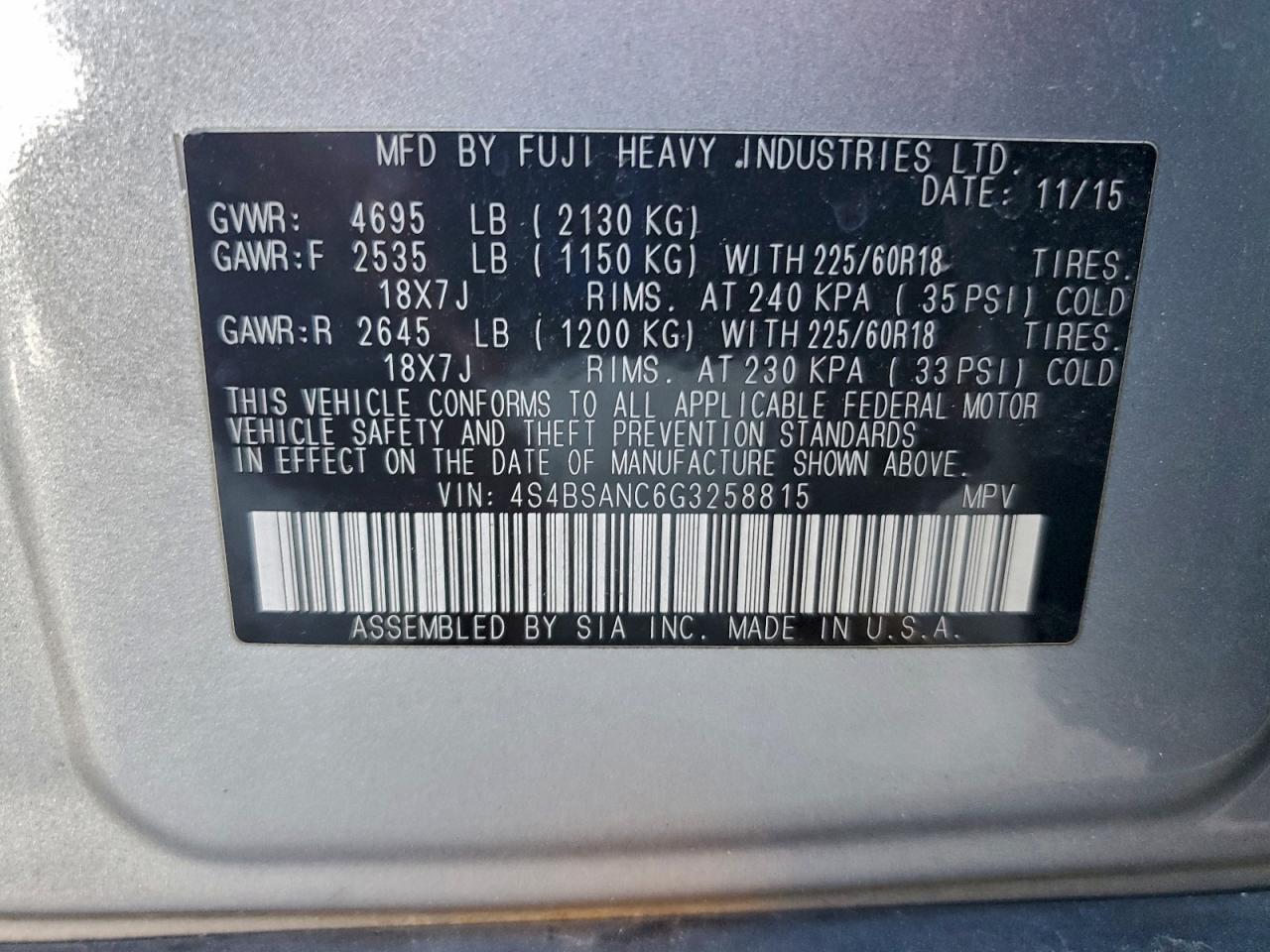 Subaru Outback 2.5i Limited Image 9