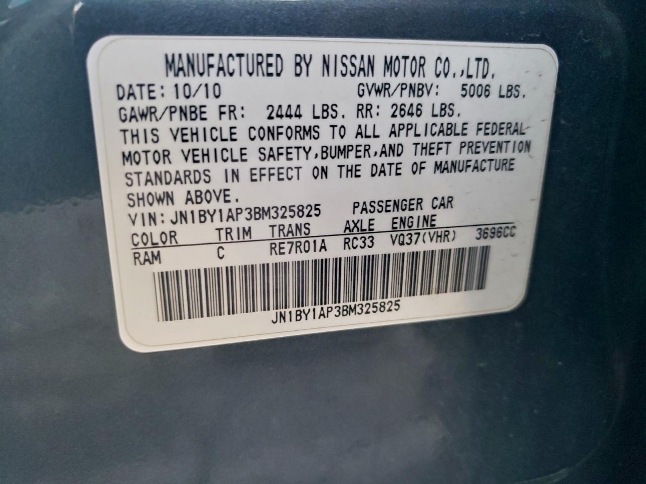 INFINITI M37 Image 10