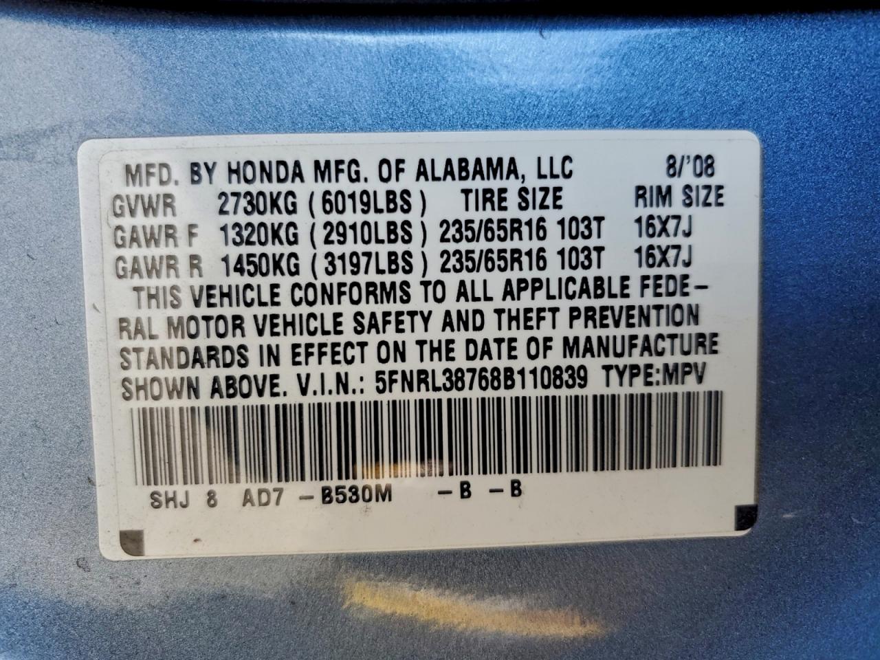 Honda Odyssey Exl Image 11