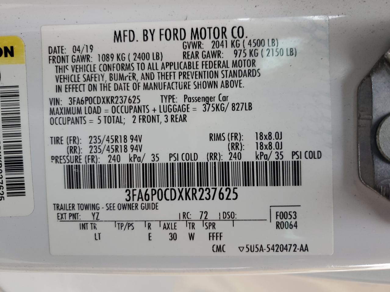 Ford Fusion Sel Image 10